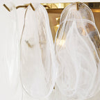 French Light Luxury Glass Shell Pearl 2-Light Wall Sconce Lamp