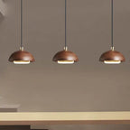 Nordic Minimalist Solid Wood Dome Glass Lampshade LED Pendant Light BulbSquare