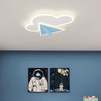 Lumendat Modern Art Deco Kids Iron Acrylic Cloud Plane LED Flush Mount Ceiling Light For Bedroom Lumendat