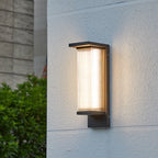 Industrial Waterproof Rectangular PC Striped Shade LED Outdoor Wall Sconce Lamp Lumendat