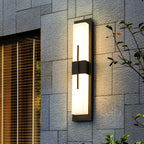 Outdoor Minimalist Rectangular Stainless Steel Acrylic LED Waterproof Wall Sconce Lamp Lumendat