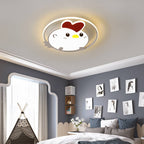 Lumendat Childlike Cartoon Chick Acrylic Round LED Kids Flush Mount Ceiling Light Lumendat