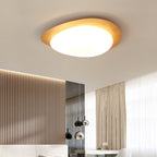 Contemporary Scandinavian Pebble Shape Iron Acrylic LED Flush Mount Ceiling Light for Bedroom BulbSquare