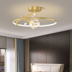 Modern Art Deco Iron Geometrical Ring Star LED Pendant Light for Living Room