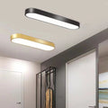 Modern Minimalist Elliptical Strip Iron Acrylic LED Flush Mount Ceiling Light For Hallway Lumendat