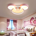 Lumendat Modern Creative Minimalist Wrought Iron Cartoon Mouse LED Flush Mount Ceiling Light Lumendat