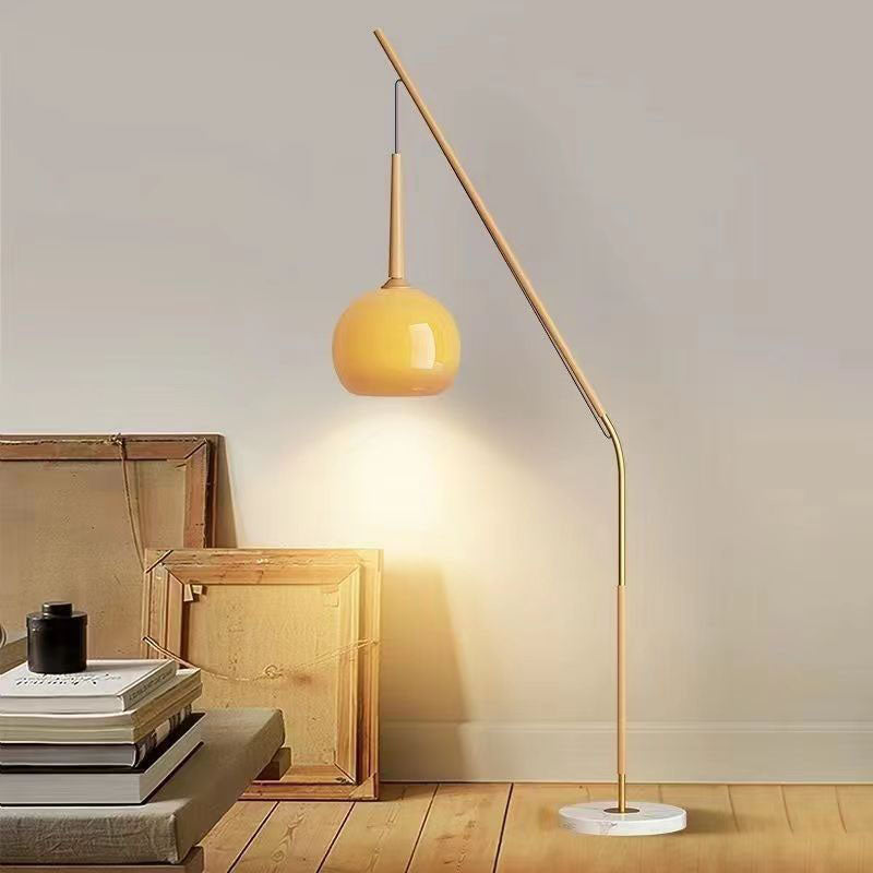 Traditional Vintage Orb Iron Glass 1-Light Standing Floor Lamp For Bedroom Lumendat