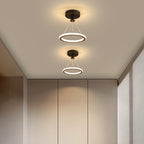 Modern Simplicity Aluminum Circle Strip LED Semi-Flush Mount Ceiling Light For Hallway Lumendat