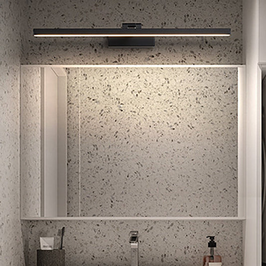 Modern Minimalist Long Iron Aluminum PC LED Vanity Light Wall Sconce Lamp For Bathroom