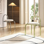 Contemporary Nordic Acrylic Velvet Sponge Round Arched Dining Chair Backrest For Dining Room DFM-F