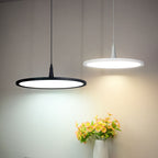 Modern Minimalist Aluminum Round Shape LED Pendant Light for Dining Room BulbSquare