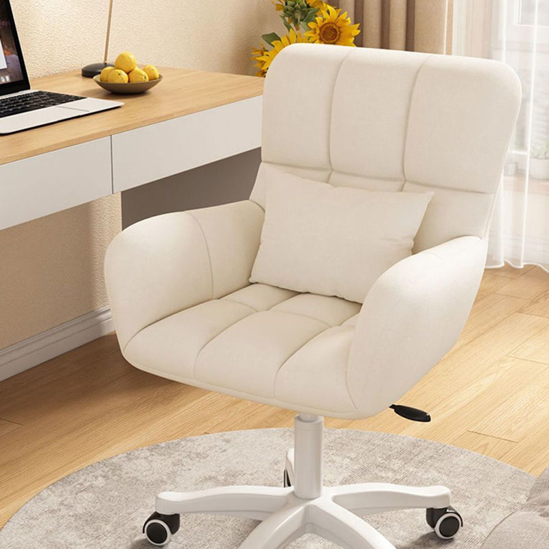 Modern Minimalist Square Back Velvet Cotton Nylon Desk Chair Backrest Armrest For Home Office DFM-F
