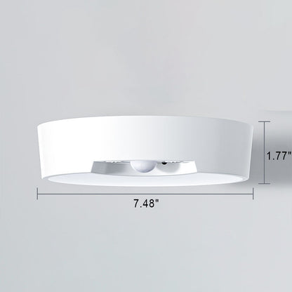 Simple White Round Motion Sensor LED Flush Mount Ceiling Light