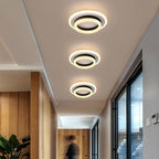 Nordic Simple Acrylic Square Circle Iron LED Flush Mount Ceiling Light BulbSquare