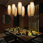 Creative Bamboo Weaving Lantern 1-light Pendant Light BulbSquare