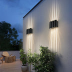 Modern Wave Aluminum Waterproof LED Outdoor Wall Sconce Lamp