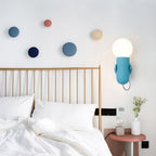 Nordic Creative Solid Color Round Head 1-Light Wall Sconce Lamp