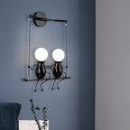 Lumendat Contemporary Creative Iron Children's Ball 2-Light Wall Sconce Lamp For Bedroom Lumendat