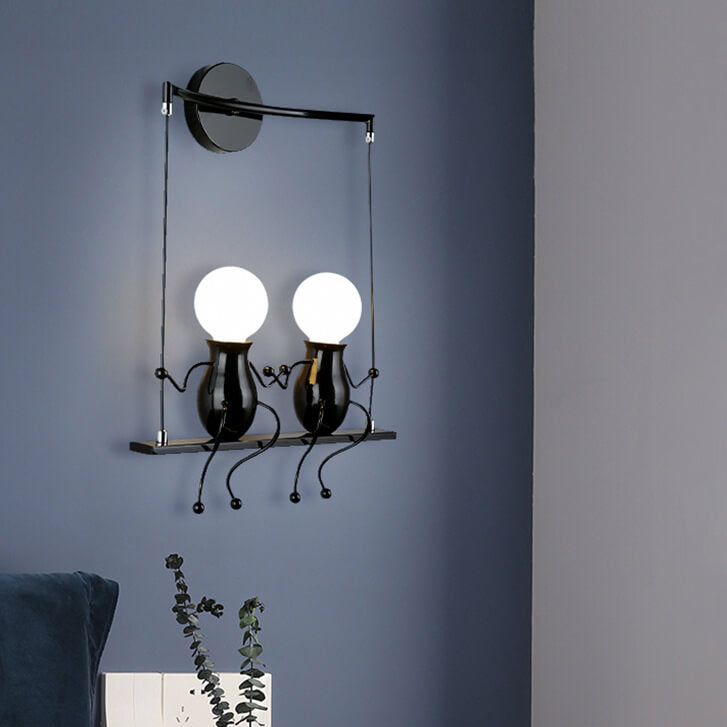 Lumendat Contemporary Creative Iron Children's Ball 2-Light Wall Sconce Lamp For Bedroom Lumendat