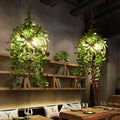 Industrial Vintage Simulation of Greenery Cherry Blossoms Iron Hemp Rope 3-light Chandelier modern luxury lighting fixture