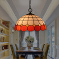 Tiffany Vintage Gemstone Stained Glass Dome 3-light Pendant Light BulbSquare