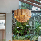 Contemporary Boho Iron Twine Round 3-light Pendant Light for Dining Room