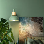 Modern Classic Macaron Solid Color Wood Iron 1-Light Wall Sconce Lamp Lumendat