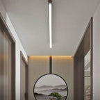 Modern Minimalist Wood Grain Aluminum Strips LED Flush Mount Ceiling Light BulbSquare