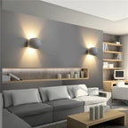 Modern Simple Round Drum Up and Down 1-Light  Wall Sconce Lamp