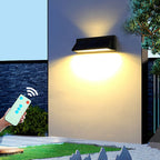 Outdoor Solar Waterproof Rectangular Slant LED Patio Wall Sconce Lamp Lumendat
