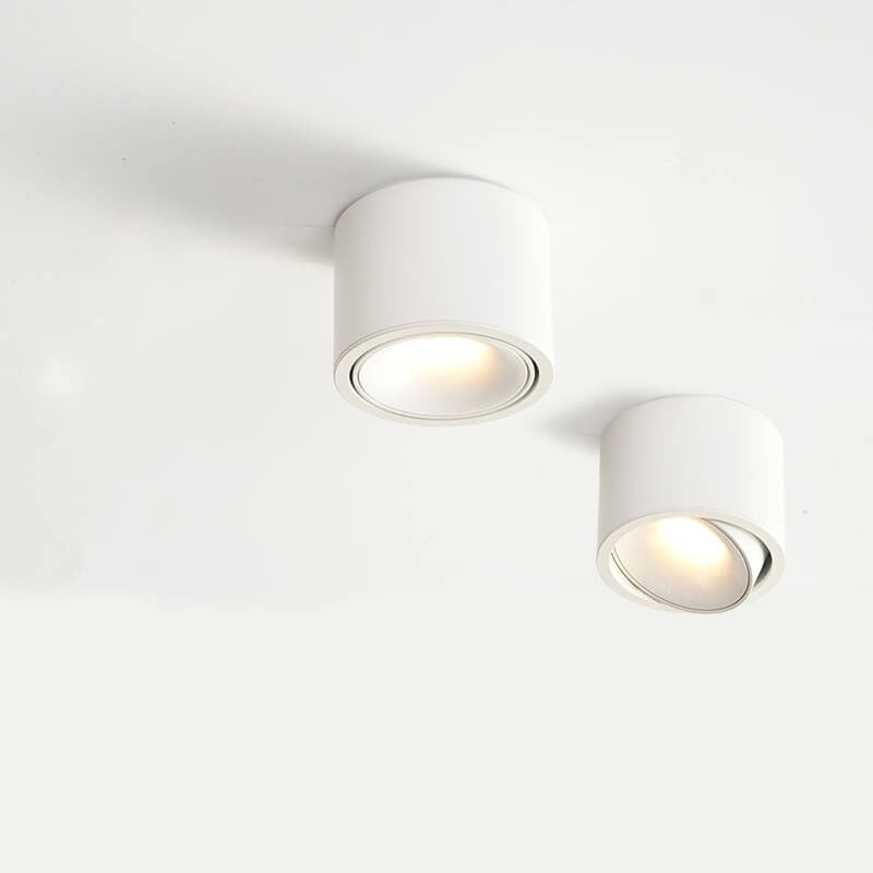 Modern Minimalist Round Spotlight Adjustable LED Flush Mount Ceiling Light BulbSquare