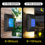 Simple Solar Waterproof Up and Down Lighted LED Wall Sconce Lamp Lumendat