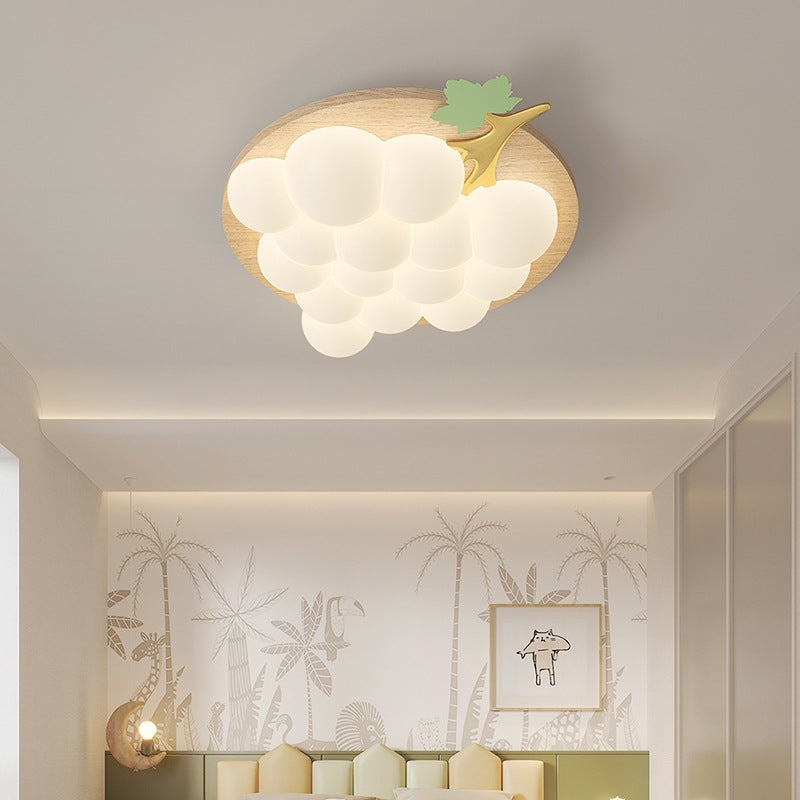 Lumendat Contemporary Creative Kids Grape Iron Plastic LED Flush Mount Ceiling Light For Bedroom Lumendat