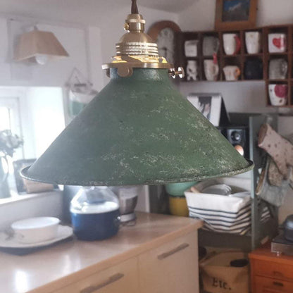 Contemporary Industrial Cone Iron Copper 1-light Pendant Light for Living Room