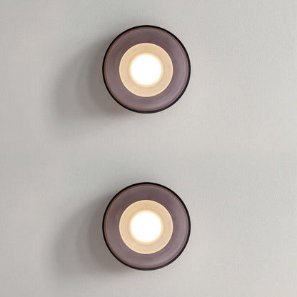 Nordic Vintage Round Hardware Glass LED Wall Sconce Lamp