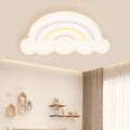 Lumendat Contemporary Creative Cartoon Acrylic Cloud Rainbow Design LED Kids Flush Mount Ceiling Light For Bedroom Lumendat