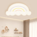 Lumendat Contemporary Creative Cartoon Acrylic Cloud Rainbow Design LED Kids Flush Mount Ceiling Light For Bedroom Lumendat
