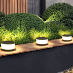 Modern Minimalist Solar Outdoor Round Column Post Head LED Waterproof Landscape Light for Garden Lumendat
