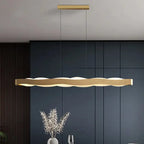 Modern Luxury Stainless Steel Long Bar Acrylic LED Chandelier BulbSquare