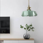 Traditional Japanese Cream Petal Glass Iron 1-light Pendant Light for Dining Room BulbSquare