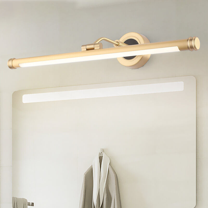 Modern Luxury Long Strip Full Copper Arcylic LED Vanity Light Wall Sconce Lamp Lumendat