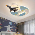 Lumendat Creative Kids Cartoon Aircraft Dimmable Acrylic LED Flush Mount Ceiling Light Lumendat