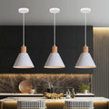 Nordic Vintage Iron Cone Wood Top 1-light Pendant Light modern luxury lighting fixture