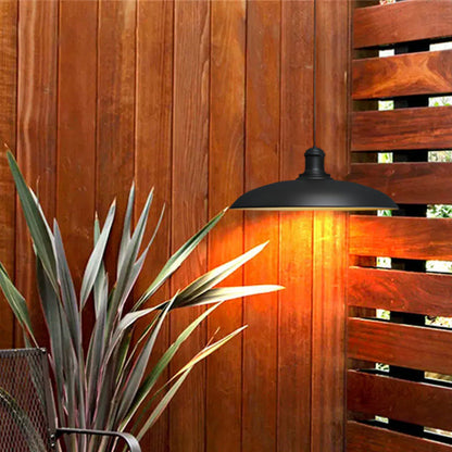Contemporary Scandinavian Waterproof Carbonized Steel Round 1-light Pendant Light for Outdoor Patio