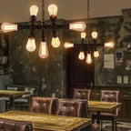 Industrial Iron Water Pipe Design 7-light Chandelier Lumendat