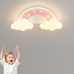 Lumendat Modern Art Deco Kids Iron PE Cloud Rainbow Semicircular Astronaut LED Flush Mount Ceiling Light For Bedroom Lumendat