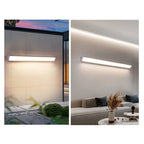 Modern Minimalist Aluminum Acrylic Waterproof Long Outdoor Indoor LED Wall Sconce Lamp