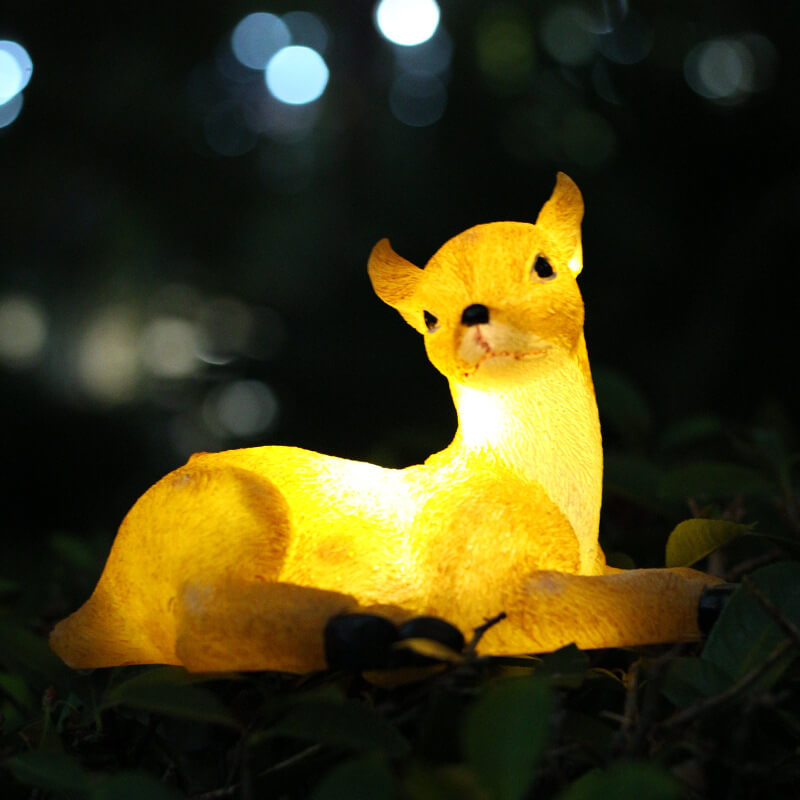 Resin Solar Creative Animal Shape Waterproof LED Garden Lawn Landscape Light Lumendat