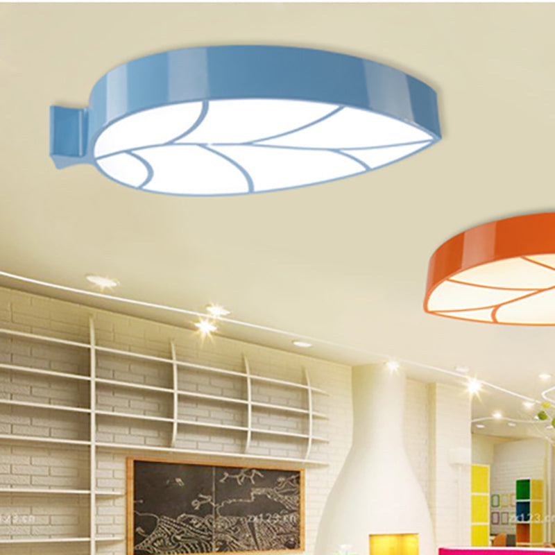 Lumendat Modern Simplicity Kids Metal Acrylic Foliage Elliptical LED Flush Mount Ceiling Light For Bedroom Lumendat
