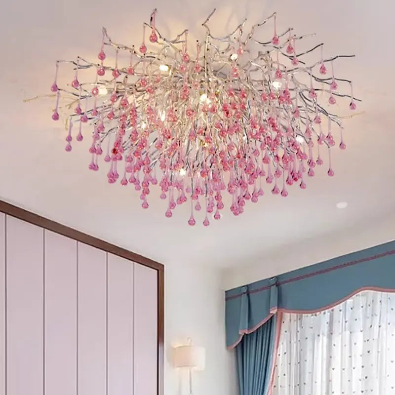 Modern Luxury Crystal Glass Aluminum Branch Water Drop 6/8/10/14 Chandeliers for Dining Room Lumendat
